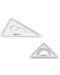 Комплект триъгълници Spree - 20 cm, 60° с кривка и 45° с транспортир - 1t