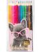 Комплект цветни моливи Studio Pets - 12 броя - 1t