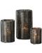 Комплект свещници Philippi - Sala, 3 броя, черни - 1t