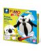 Комплект полимерна глина Staedtler Fimo Kids - Пингвин - 1t