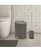 Комплект кошче и четка за тоалетна Inter Ceramic - 8355G, 6 L, сив мат - 6t