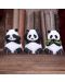 Комплект статуетки Nemesis Now Adult: Humor - Three Wise Pandas, 8 cm - 5t