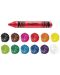 Комплект измиваеми пастели Carioca - Wax crayons, 12 цвята - 2t