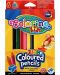 Цветни моливи Jumbo - 6 цвята и острилка - 1t