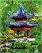 Комплект за рисуване по номера Schipper - Пагода в японска градина - 2t