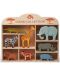 Комплект дървени фигурки Tender Leaf Toys - Диви животни в поставка - 5t