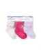 Комплект бебешки термо чорапи KikkaBoo Frogs - Памучни, 2-3 години, 3 чифта, розови - 1t