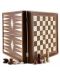Комплект шах и табла Manopoulos - Цвят орех, 41 x 41 cm - 1t