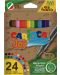 Комплект флумастери Carioca Eco Family - Joy, 24 цвята, суперизмиваеми - 1t