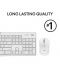 Комплект мишка и клавиатура Logitech - MK295, безжичен, бял - 8t