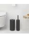 Комплект от 3 аксесоара за тоалетна Brabantia - MindSet, Mineral Infinite Grey - 2t