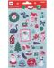 Коледни обемни стикери Apli Kids - Весела Коледа, 36 броя - 1t