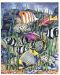 Комплект за рисуване с цветни моливи Royal - Тропически риби, 22 х 30 cm - 1t