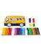 Комплект флумастери Faber-Castell Connector - Автобус, 33 цвята + 10 клипса - 3t
