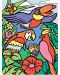 Комплект с акрилни бои Royal - Моята първа рисунка, папагали, 22 х 30 cm - 1t