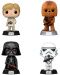 Комплект фигури Funko POP! Movies: Star Wars - Luke Skywalker, Chewbacca, Darth Vader & Stormtrooper (Flocked) (Special Edition) - 1t