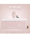 Комплект мишка и клавиатура Logitech - MK470 Slim Combo, безжични, rose - 11t