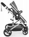 Комбинирана бебешка количка Moni - Ciara, сива с черно - 4t