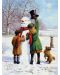 Комплект за рисуване с акрилни бои Royal - Снежен човек, 22 х 30 cm - 1t