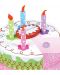 Игрален комплект Lelin - Дървена сметанова торта за рожден ден - 2t
