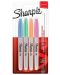 Комплект перманентни маркери Sharpie - F, 4 пастелни цвята - 1t