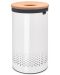 Кош за пране Brabantia - 60 l, бял, корков капак - 1t