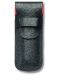 Кожен калъф за джобен нож Victorinox Classic - черен/червен - 1t