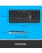 Комплект клавиатура и мишка Logitech - MK540 Advanced, безжичен, черен - 8t