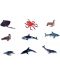 Комплект фигурки Rappa - Морски животни, 9 броя, 5-8 cm - 1t