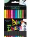 Комплект маркери с четка Faber-Castell Black Edition - 10 цвята - 1t