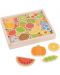 Комплект дървени магнити Bigjigs - Плодове и зеленчуци, в кутия - 1t