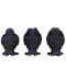 Комплект статуетки Nemesis Now Adult: Humor - Three Wise Ravens, 8 cm - 3t