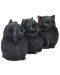 Комплект статуетки Nemesis Now Adult: Humor - Three Wise Fat Cats, 8 cm - 6t