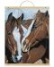 Комплект за рисуване с акрилни бои върху платно Royal - Коне, 31 х 41 cm - 1t