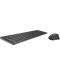 Комплект клавиатура и мишка Rapoo - 9800M, безжичен, черен - 3t