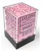 Комплект зарове Chessex Opaque Pastel - Pink/black, 36 броя - 1t