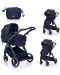 Комбинирана детска количка Lorelli - Adria, Black - 1t