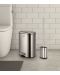 Комплект кошче и четка за тоалетна Inter Ceramic - 8355SS, 6 L, хром - 6t