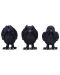 Комплект статуетки Nemesis Now Adult: Humor - Three Wise Ravens, 8 cm - 1t