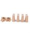 Комплект дървени ЖП аксесоари Woody - Подпори и стопери, 6 части - 1t