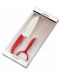 Комплект керамичен нож с белачка Kyocera - червен - 1t
