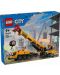 Конструктор LEGO City - Жълт мобилен строителен кран (60409) - 1t