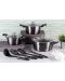 Комплект съдове за готвене Berlinger Haus - Metallic Line Carbon Pro Edition, 10 части - 3t