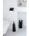 Комплект от 3 аксесоара за тоалетна Brabantia - ReNew, Matt Black - 2t