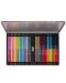 Комплект двувърхи цветни моливи Daco - 60 цвята, метална кутия - 1t