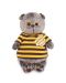 Плюшена играчка Budi Basa - Коте Басик с тениска и пчеличка, 22 cm - 1t