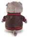 Плюшена играчка Budi Basa - Коте Басик, с кожено яке, 25 cm - 3t