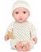 Кукла-бебе Battat Lulla Baby - С бяла пижама на точки и шапка - 1t