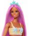 Кукла Barbie - Барби русалка с лилава коса и синя корона - 3t