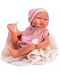 Кукла-бебе Asi Dolls - Мария, с розово боди и бежово одеало, 43 cm - 1t